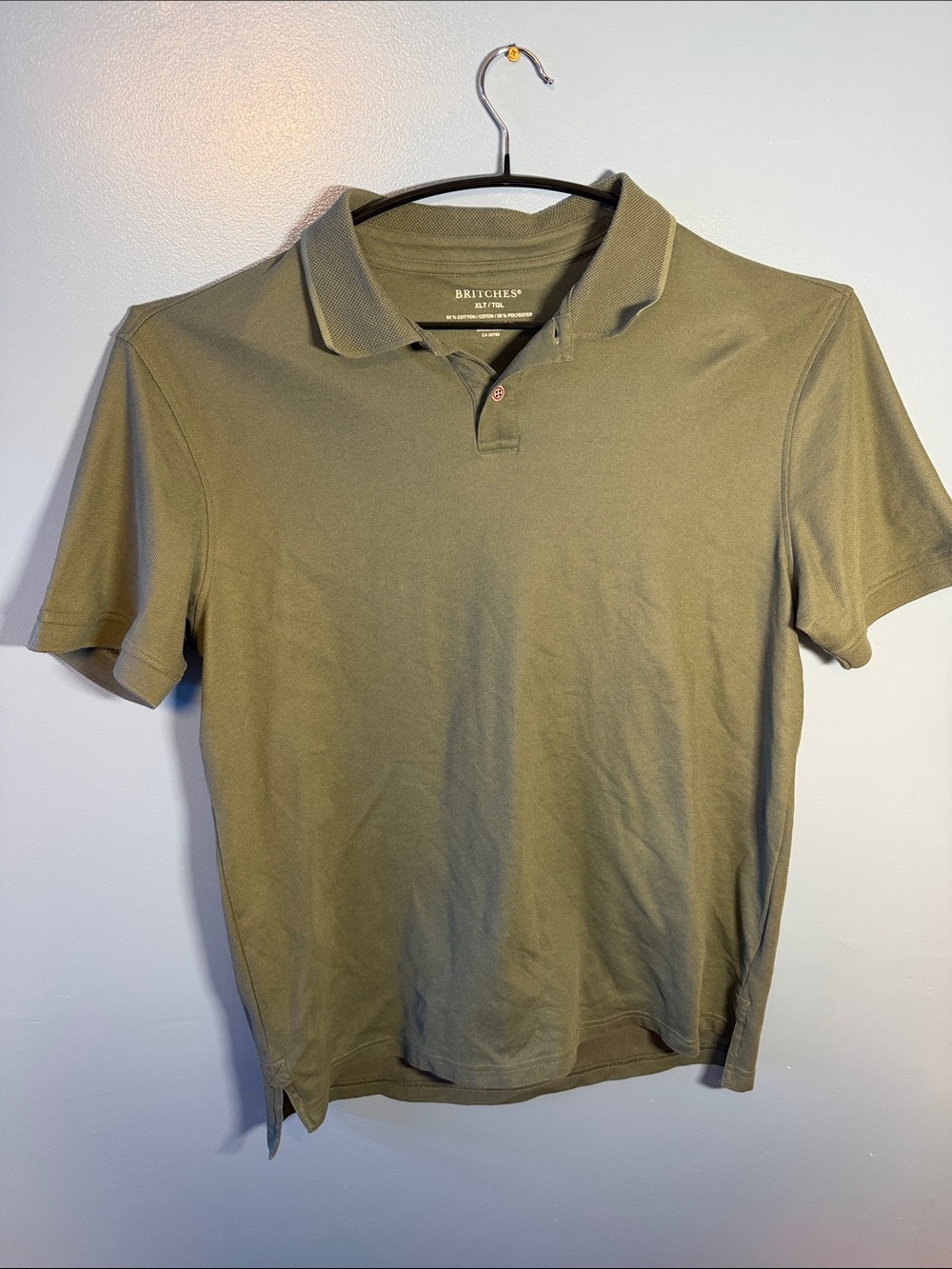 BRITCHES Olive Polo — Men's Classic Short-Sleeve